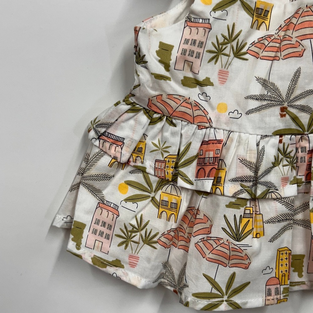 Janie and Jack Baby Girls Coastal Print Peplum Top Bow Straps 6-12M NWT GIFT - Picture 6 of 10